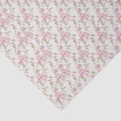 エレガントなヴィンテージの花のローズピンク 薄葉紙 (詳細)