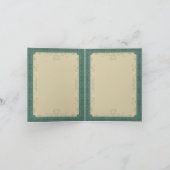 エレガントなヴィンテージの花の孔雀の結婚式は感謝していしています サンキューカード (内部)