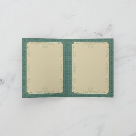 エレガントなヴィンテージの花の孔雀の結婚式は感謝していしています サンキューカード (内部)