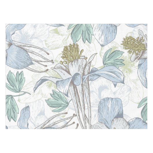 エレガントなヴィンテージの花の背景|のテーブルクロス テーブルクロス (正面(横))