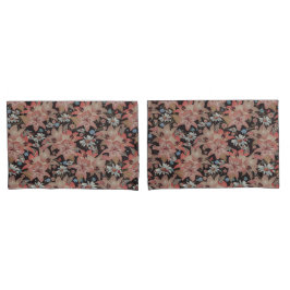 エレガントなヴィンテージの花の背景|の枕カバー 枕カバー