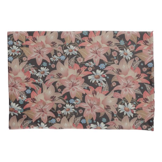 エレガントなヴィンテージの花の背景|の枕カバー 枕カバー (正面左)