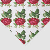 エレガントなヴィンテージの花の赤いバラ 薄葉紙 (詳細)