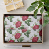 エレガントなヴィンテージの花の赤いバラ 薄葉紙 (ギフト)