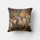 エレガントなヴィンテージの花柄のばら色のビクトリアンな絵画 クッション (裏面)