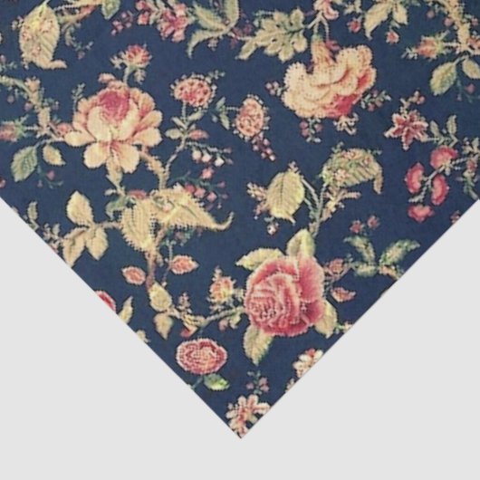 エレガントなヴィンテージの花柄は上がりました 薄葉紙 (詳細)