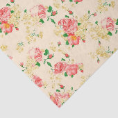 エレガントなヴィンテージの花柄は上がりました 薄葉紙 (詳細)