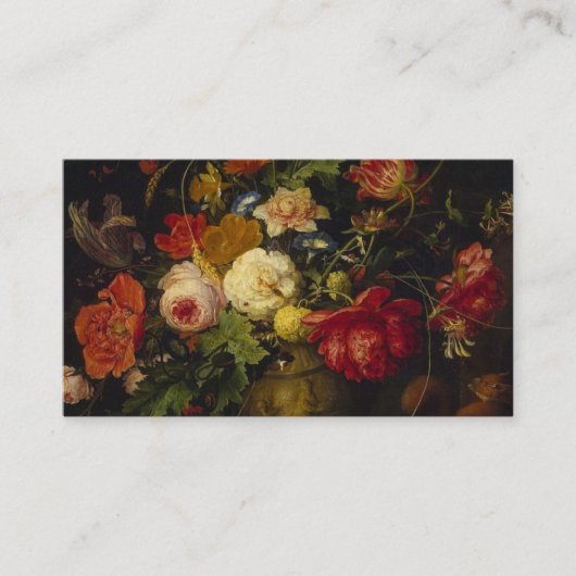 エレガントなヴィンテージの花柄ばら色パターンテンプレート 名刺 (正面)