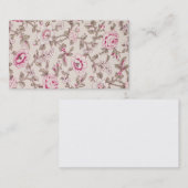 エレガントなヴィンテージの花柄ばら色パターンテンプレート 名刺 (正面/裏面)