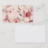エレガントなヴィンテージの花柄ばら色パターンテンプレート 名刺 (正面/裏面)