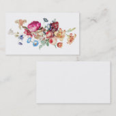 エレガントなヴィンテージの花柄ばら色パターンテンプレート 名刺 (正面/裏面)