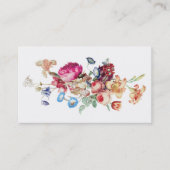 エレガントなヴィンテージの花柄ばら色パターンテンプレート 名刺 (正面)