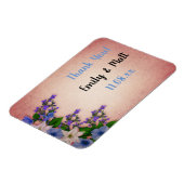 エレガントなヴィンテージの花柄デザインとテキスト マグネット (左側)