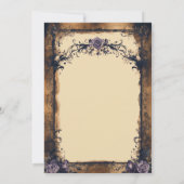 エレガントなヴィンテージの花柄 スイート16 誕生日招待状 招待状 (裏面)