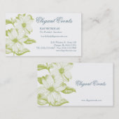 エレガントなヴィンテージの花柄 名刺 (正面/裏面)