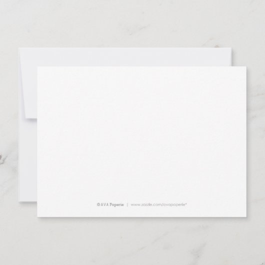 エレガントなヴィンテージの花飾りカリグラフィー受付 招待状 (裏面)