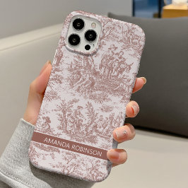 エレガントなヴィンテージの薄茶色のトワルドジュイ iPhone 16ケース
