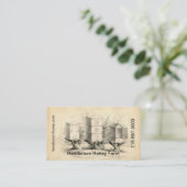 エレガントなヴィンテージの蜂蜜の蜂は名刺を巣箱に集めます 名刺 (スタンド正面)