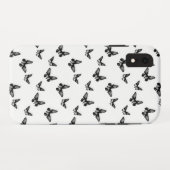 エレガントなヴィンテージの蝶パターンB&W Case-Mate iPhoneケース (裏面(横))