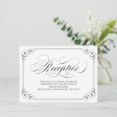 エレガントなヴィンテージの装飾的なカリグラフィー受付カード 招待状 (スタンド正面)