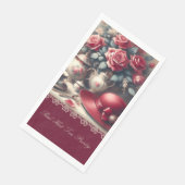 エレガントなヴィンテージの赤いバラの帽子のお茶会 (コーナー)