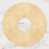 エレガントなヴィンテージのPurpeのブドウ|の名前をカスタムするの結婚 ワイングラスタグ (裏面)