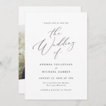 エレガントなヴィンテージカリグラフィー写真ウェディング