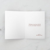 エレガントなヴィンテージクリスマス 伝統的なグリーティング シーズンカード (内部)