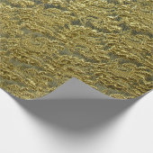 エレガントなヴィンテージゴールドレース ラッピングペーパー (角)