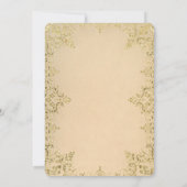 エレガントなヴィンテージゴールド2025卒業パーティー 招待状 (裏面)