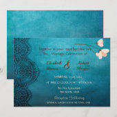 エレガントなヴィンテージスタイルのウェディング招待状 招待状 (正面/裏面)