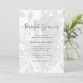 エレガントなヴィンテージスタイルの花のブライダルシャワー 招待状 (スタンド正面)