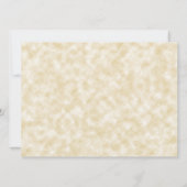 エレガントなヴィンテージタン色のパーチメント紙スタイルの結婚式 招待状 (裏面)