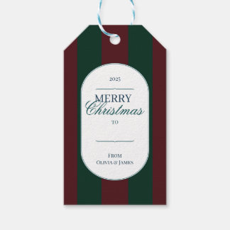 エレガントなヴィンテージタータンチェックのクリスマスギフトタグ ギフトタグ