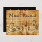 エレガントなヴィンテージユニセックスな音楽演奏会の招待状 招待状 (正面/裏面)