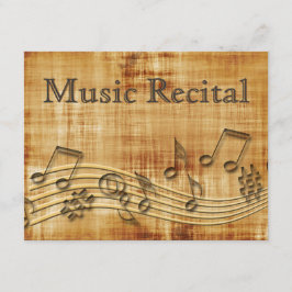 エレガントなヴィンテージユニセックスな音楽演奏会の招待状 招待状