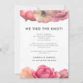 エレガントなヴィンテージローズの結婚発表 招待状 (正面)