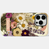 エレガントなヴィンテージ押し花ブーケ Case-Mate iPhoneケース (裏面 (横))
