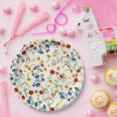 エレガントなヴィンテージ植物の野生の花 ペーパープレート (パーティー)