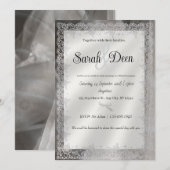 エレガントなヴィンテージ結婚式招待状 招待状 (正面/裏面)