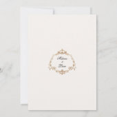 エレガントなヴィンテージ蓮の花アジアンテイスト 招待状 (裏面)