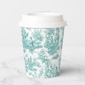 エレガントなヴィンテージ赤のトワルドジュー 紙コップ (裏面)