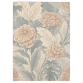 エレガントなヴィンテージ風の花柄 ソフトで繊細な クリップボード (裏面)