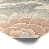 エレガントなヴィンテージ風の花柄 ソフトで繊細な ポスター (角)