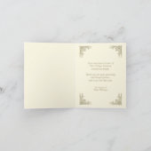 エレガントなヴィンテージ1は寄付のために感謝していしています サンキューカード (内部)