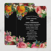 エレガントなヴィンテージ アンティーク ムーディーな結婚式の招待状 招待状 (正面/裏面)