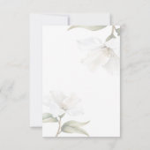 エレガントなヴィンテージ オリエンタル ホワイト マグノリア セーブザデート (裏面)