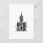 エレガントなヴィンテージ ゴシック ブラック トワール ウェディング エンクロージャーカード (裏面)