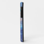 エレガントなヴィンテージ タツノオトシゴ 青い海の波 名前入り Case-Mate iPhoneケース (裏面/左)