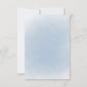 エレガントなヴィンテージ ダスティーブルー ゴールド 出欠カード (裏面)